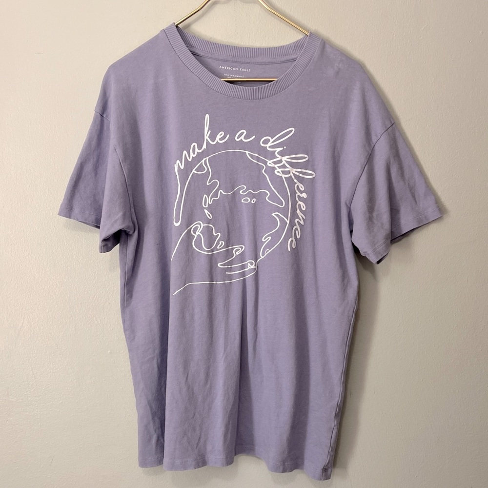 American Eagle Oversized “Make A Difference” TShirt